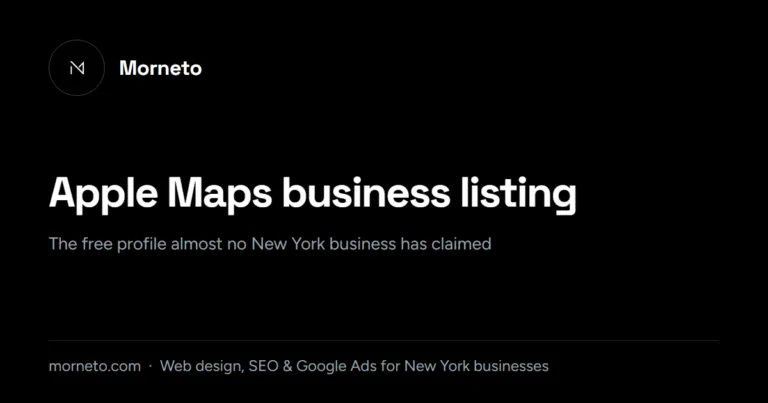 Apple Maps business listing and Bing Places guide by Morneto