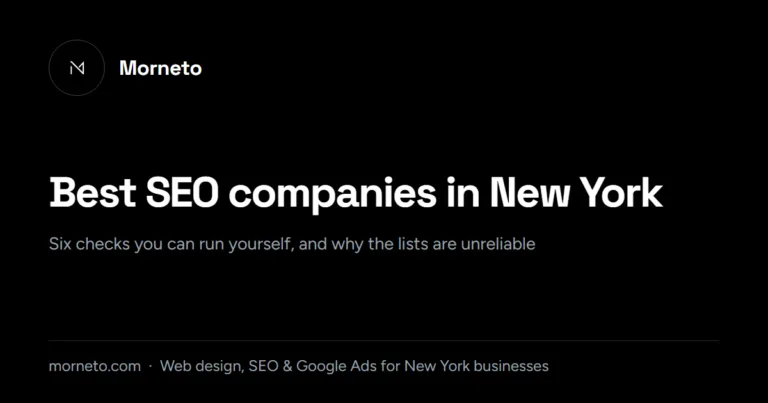 Best SEO companies in New York guide by Morneto