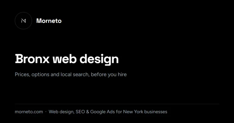 Bronx web design guide: cost, bilingual pages, mobile-first, who to hire and local search – Morneto