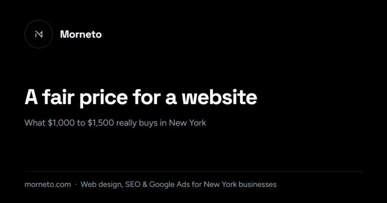 Is $1,500 a fair price for a website? The New York numbers, tier by tier