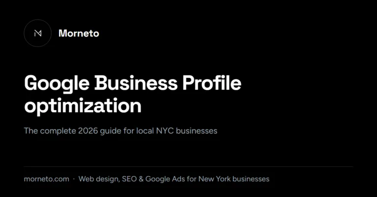 Google Business Profile optimization NYC guide by Morneto
