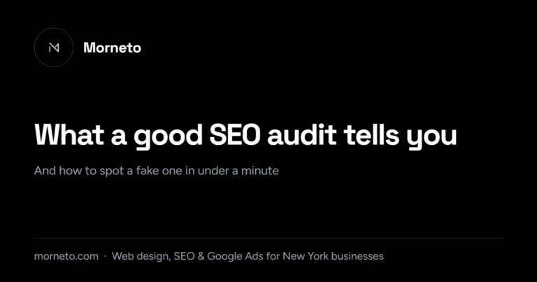 What a good SEO audit tells you, and what a fake one looks like