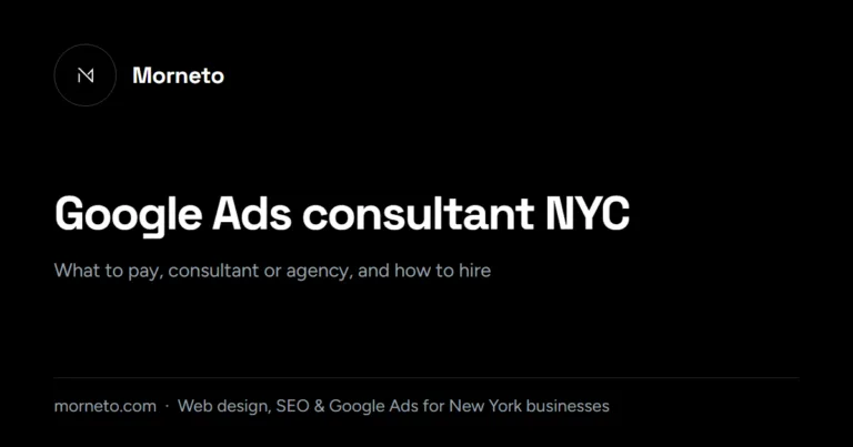 Google Ads consultant NYC: what to pay, consultant vs agency, and how to hire one