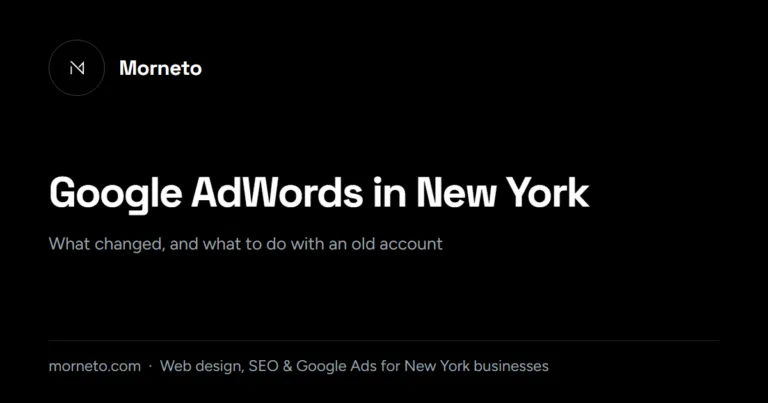 Google AdWords in New York: what changed and what to do with an old account