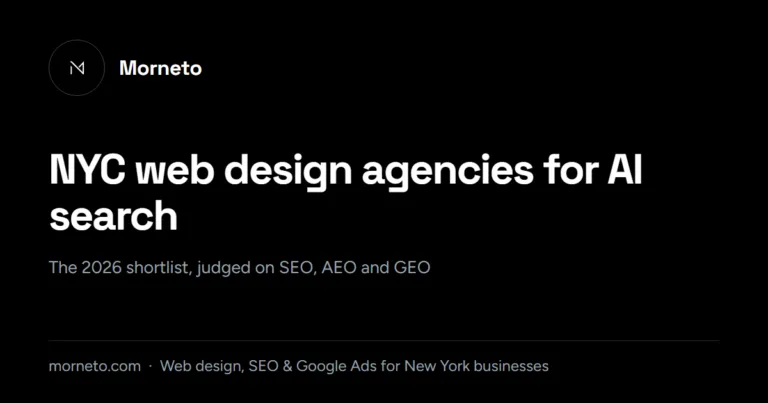 NYC web design agencies shortlist 2026: studios built for SEO, AEO and GEO