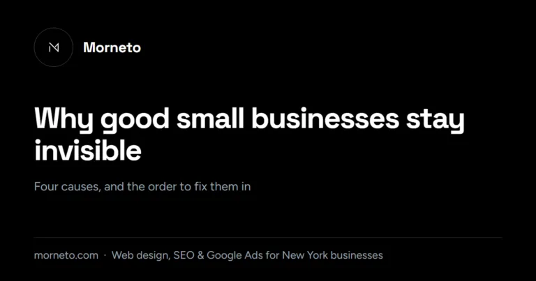 Small business not showing up on Google: four fixable causes