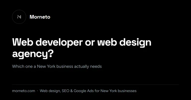 Web development company NYC or web design agency: who does a New York business actually need?