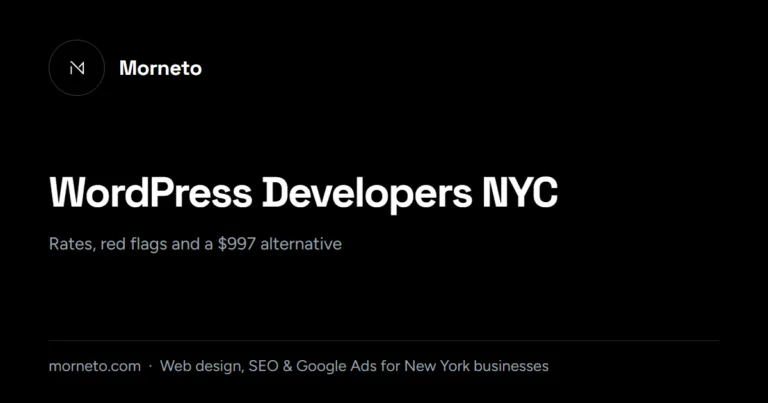 WordPress developers NYC - rates, red flags and a $997 alternative card