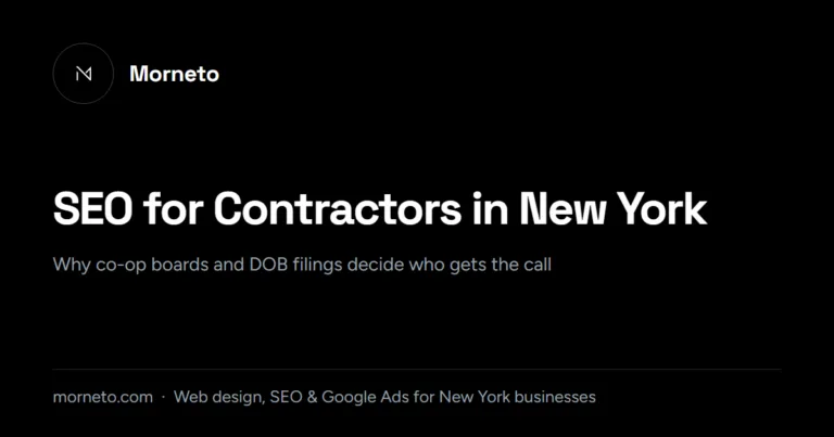Contractor SEO in New York guide card