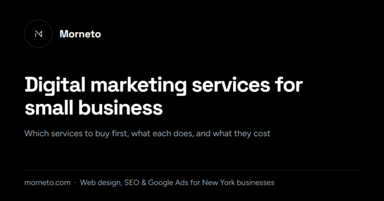 Digital marketing services for small business: which services to buy first