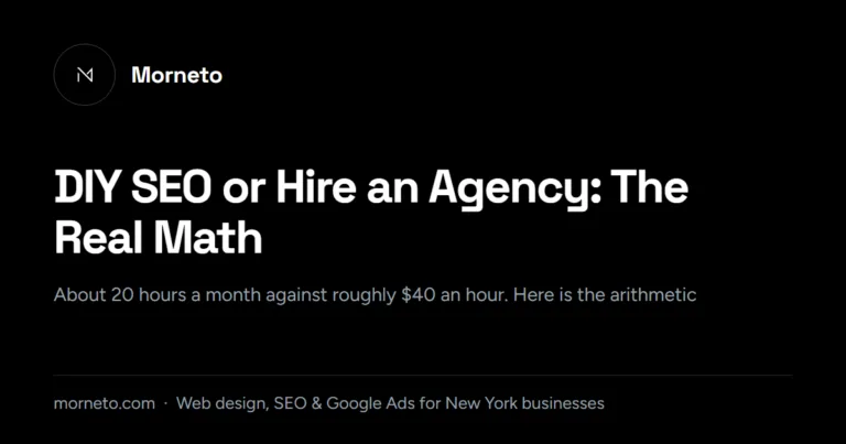 DIY SEO or hire an agency, the real math