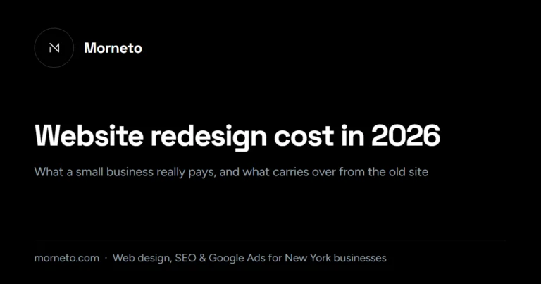 Website redesign cost for a small business in 2026